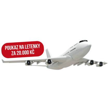 1x poukaz na letenky v hodnotě 20.000 Kč